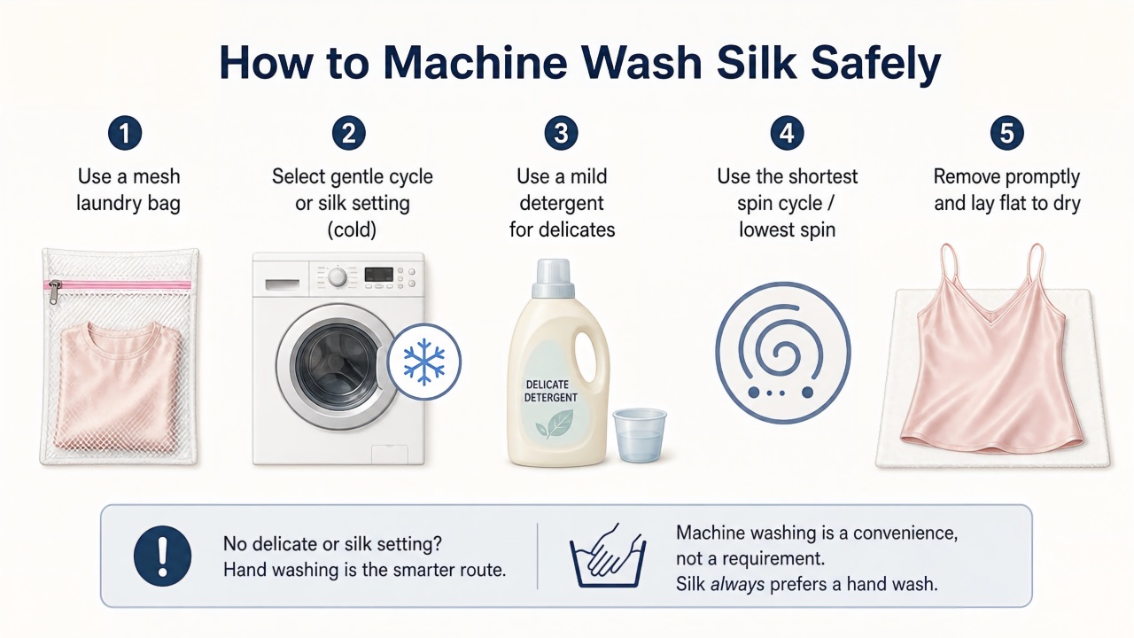 how-to-machine-wash-silk-safely كيفية غسل الحرير في الغسالة بأمان